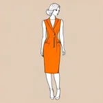 orange dress vest image